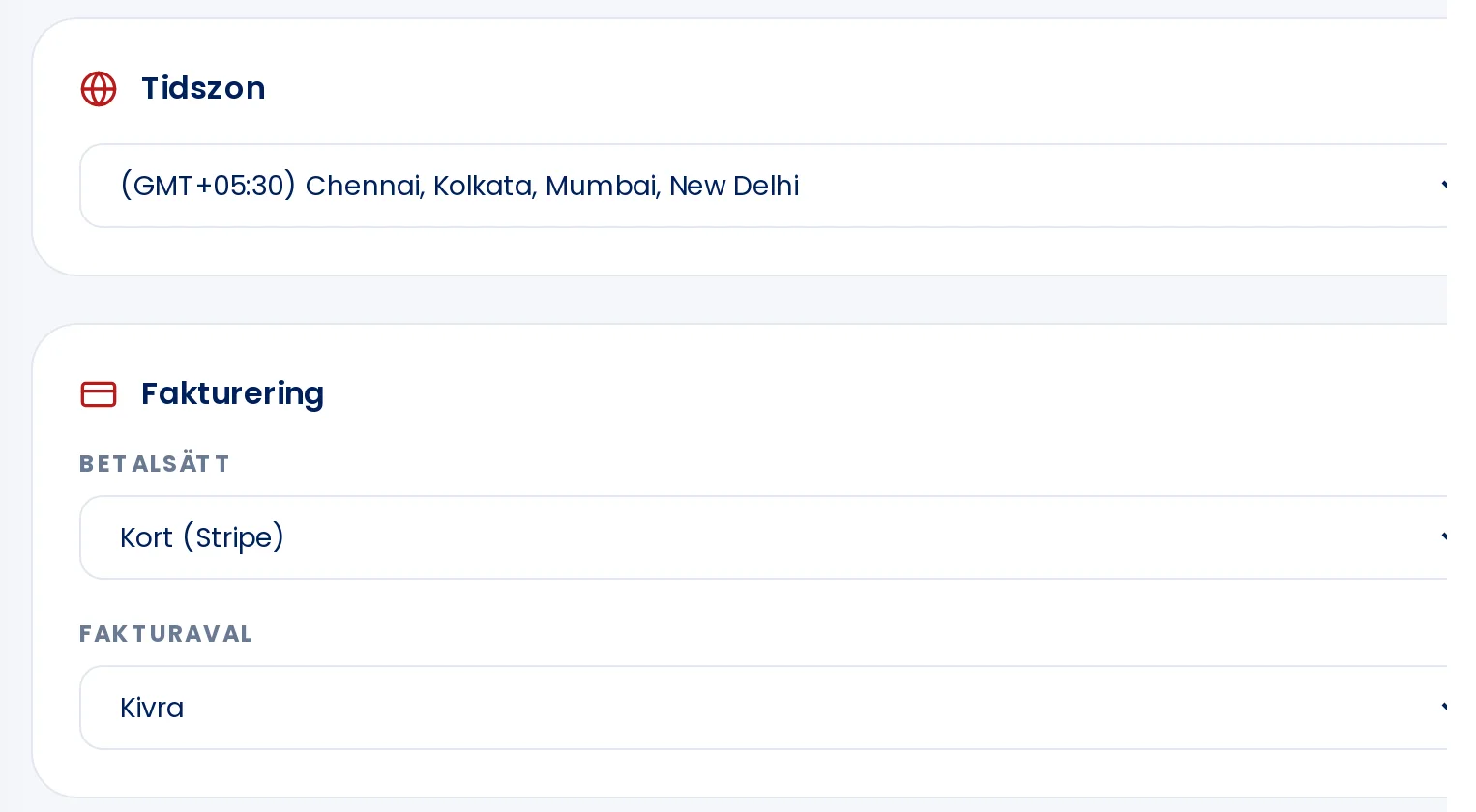 The Settings tab with Invoice preferences under Billing
